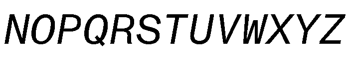 ABCMonumentGroteskMono RegularItalic Font UPPERCASE