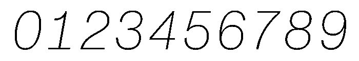ABCMonumentGroteskMono ThinItalic Font OTHER CHARS