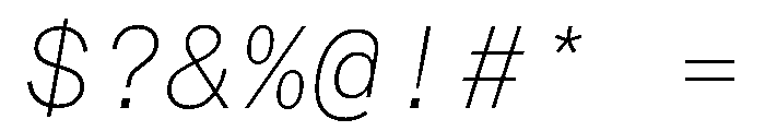 ABCMonumentGroteskMono ThinItalic Font OTHER CHARS