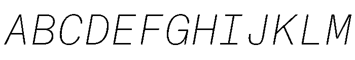 ABCMonumentGroteskMono ThinItalic Font UPPERCASE