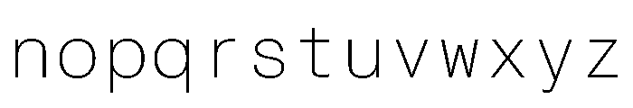 ABCMonumentGroteskMono Thin Font LOWERCASE