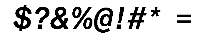 ABCMonumentGroteskSemiMono MediumItalic Font OTHER CHARS