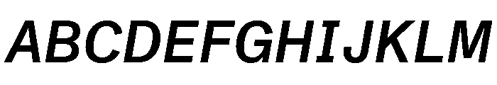 ABCMonumentGroteskSemiMono MediumItalic Font UPPERCASE