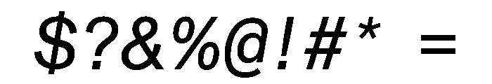 ABCMonumentGroteskSemiMono RegularItalic Font OTHER CHARS