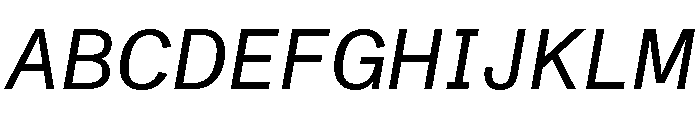 ABCMonumentGroteskSemiMono RegularItalic Font UPPERCASE