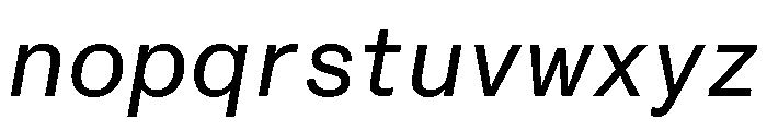 ABCMonumentGroteskSemiMono RegularItalic Font LOWERCASE