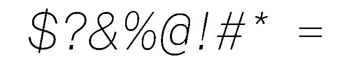 ABCMonumentGroteskSemiMono ThinItalic Font OTHER CHARS