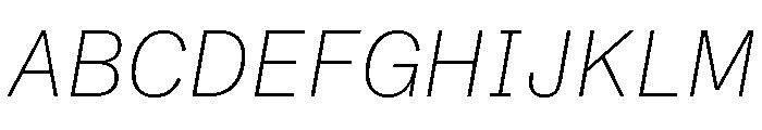 ABCMonumentGroteskSemiMono ThinItalic Font UPPERCASE