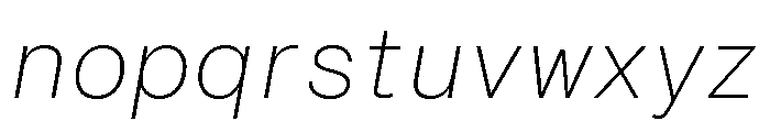 ABCMonumentGroteskSemiMono ThinItalic Font LOWERCASE