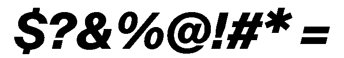 ABCOracle HeavyItalic Font OTHER CHARS