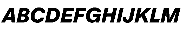 ABCOracle HeavyItalic Font UPPERCASE