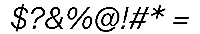 ABCOracle LightItalic Font OTHER CHARS