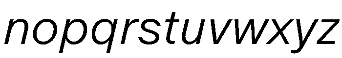 ABCOracle LightItalic Font LOWERCASE