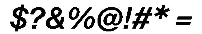 ABCOracle MediumItalic Font OTHER CHARS