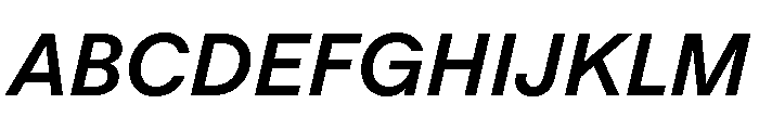 ABCOracle MediumItalic Font UPPERCASE