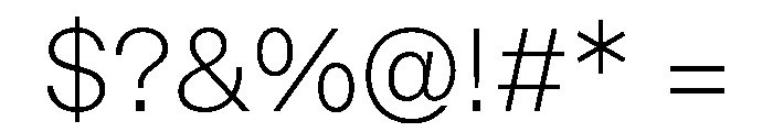 ABCOracle Thin Font OTHER CHARS