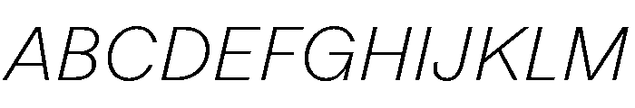 ABCOracle ThinItalic Font UPPERCASE