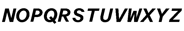 ABCOracleTriple BoldItalic Font UPPERCASE