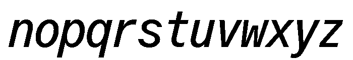 ABCOracleTriple BookItalic Font LOWERCASE