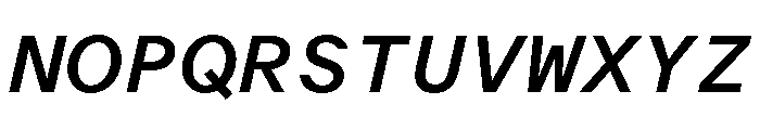 ABCOracleTriple MediumItalic Font UPPERCASE