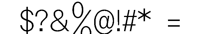 ABCOracleTriple Thin Font OTHER CHARS