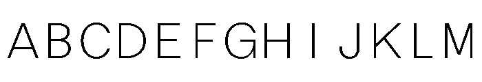 ABCOracleTriple Thin Font UPPERCASE