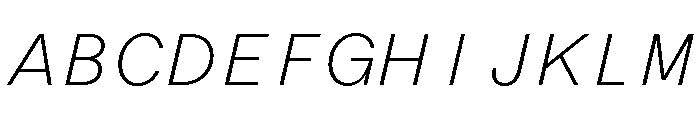 ABCOracleTriple ThinItalic Font UPPERCASE