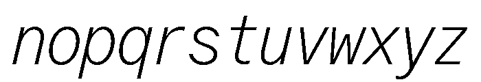 ABCOracleTriple ThinItalic Font LOWERCASE