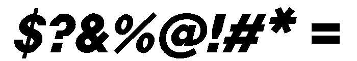 ABCProphet ExtraboldItalic Font OTHER CHARS