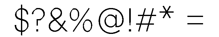 ABCProphet Thin Font OTHER CHARS