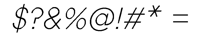 ABCProphet ThinIta Font OTHER CHARS