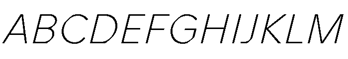 ABCProphet ThinIta Font UPPERCASE