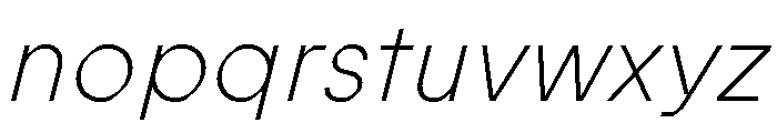 ABCProphet ThinIta Font LOWERCASE