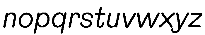 ABCPublisherRoundedSansWidthsVariable RegularItalic Font LOWERCASE
