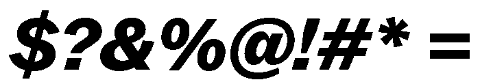 ABCROM HeavyItalic Font OTHER CHARS