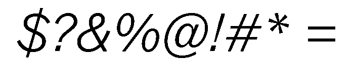 ABCROM LightItalic Font OTHER CHARS