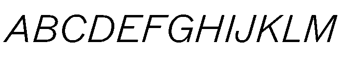 ABCROM LightItalic Font UPPERCASE