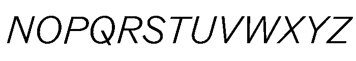 ABCROM LightItalic Font UPPERCASE