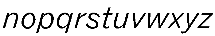 ABCROM LightItalic Font LOWERCASE
