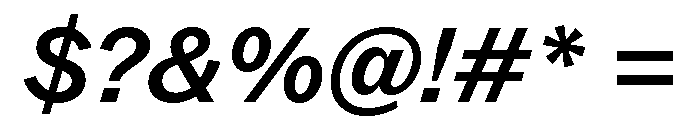 ABCROM MediumItalic Font OTHER CHARS