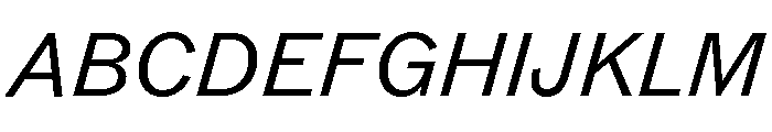 ABCROM RegularItalic Font UPPERCASE