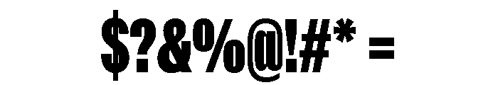 ABCROMCompressed Black Font OTHER CHARS