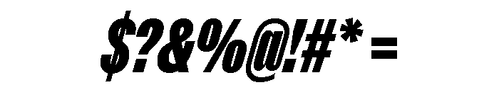 ABCROMCompressed BlackItalic Font OTHER CHARS