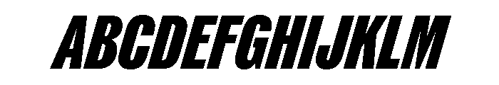ABCROMCompressed BlackItalic Font UPPERCASE