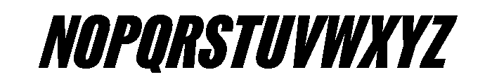 ABCROMCompressed BlackItalic Font UPPERCASE