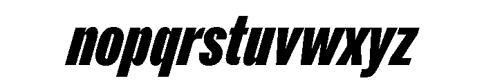 ABCROMCompressed BlackItalic Font LOWERCASE