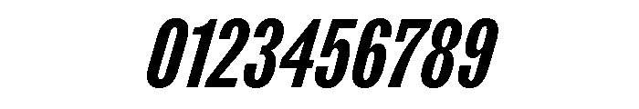ABCROMCompressed BoldItalic Font OTHER CHARS