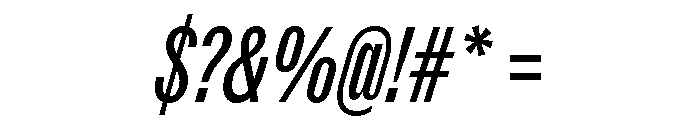 ABCROMCompressed BookItalic Font OTHER CHARS