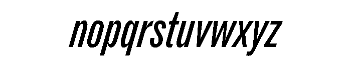 ABCROMCompressed BookItalic Font LOWERCASE