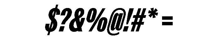 ABCROMCompressed HeavyItalic Font OTHER CHARS